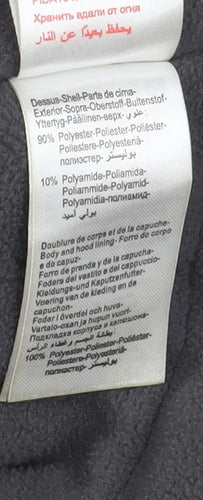 Vertbaudet Girls Grey Space Print Hooded Parka Coat 8 Years