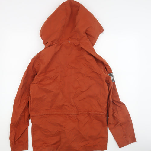 Pretty Green Orange Parka Jacket XS Unisex Hooded
