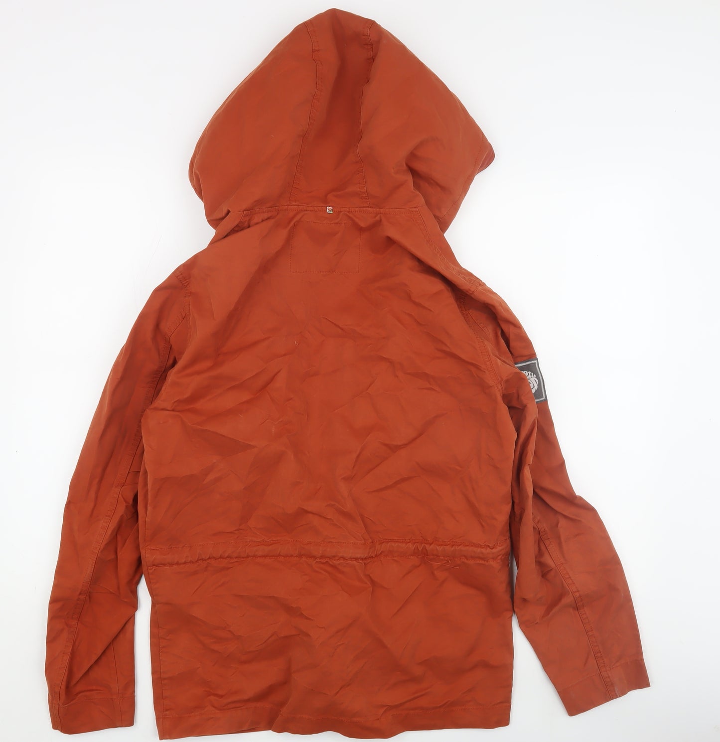 Pretty Green Orange Parka Jacket XS Unisex Hooded