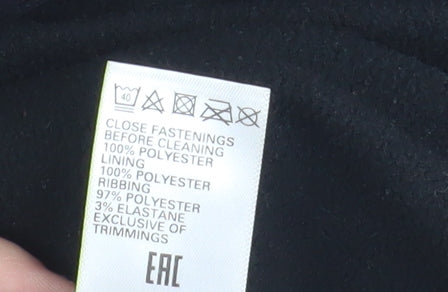 Marks and Spencer Teen Black Parka Jacket, Size 13-14