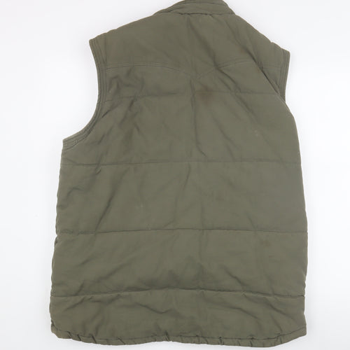Weird Fish Men's Green XL Puffer Waistcoat