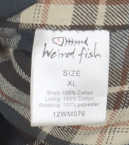 Weird Fish Men's Green XL Puffer Waistcoat