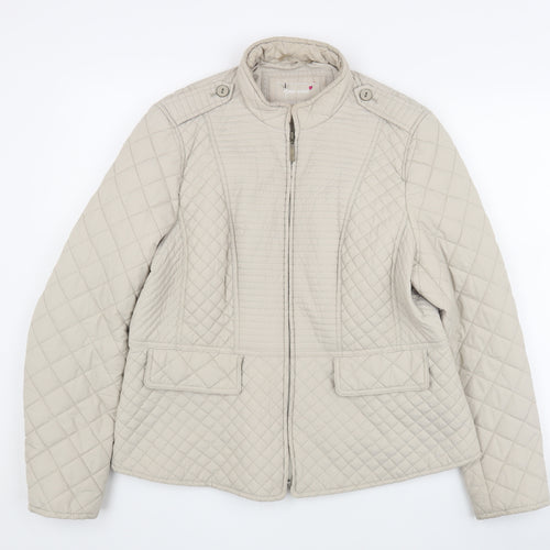 Per Una Beige Quilted Jacket, Women's Size 16