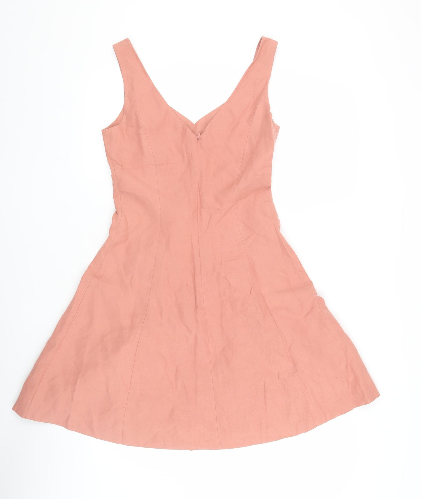 Laura Ashley Pink A-Line Midi Dress Women Size 10