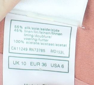 Laura Ashley Pink A-Line Midi Dress Women Size 10