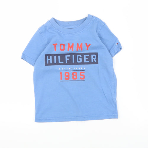 Tommy Hilfiger Blue Unisex Toddler T-Shirt 36M Pullover