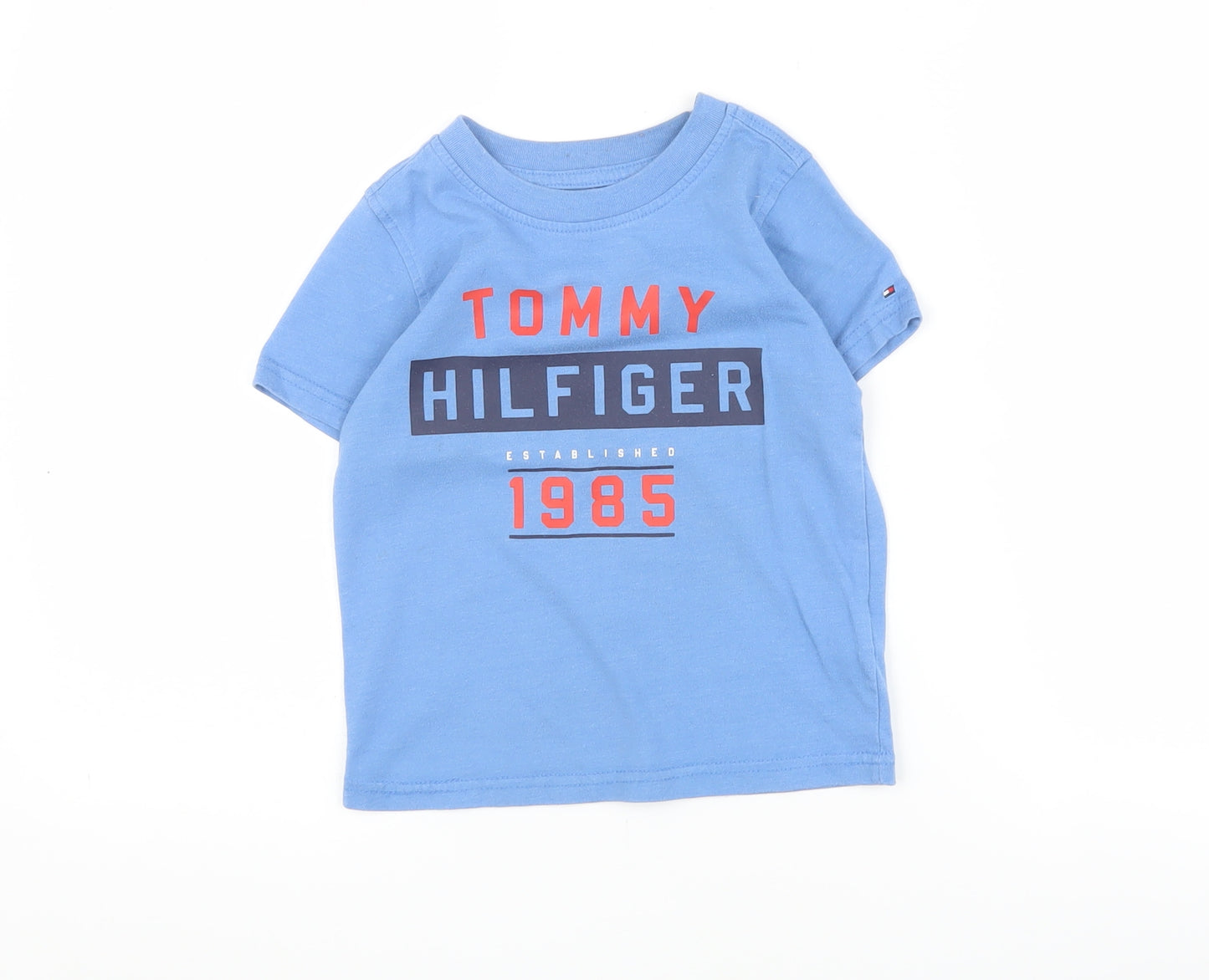Tommy Hilfiger Blue Unisex Toddler T-Shirt 36M Pullover