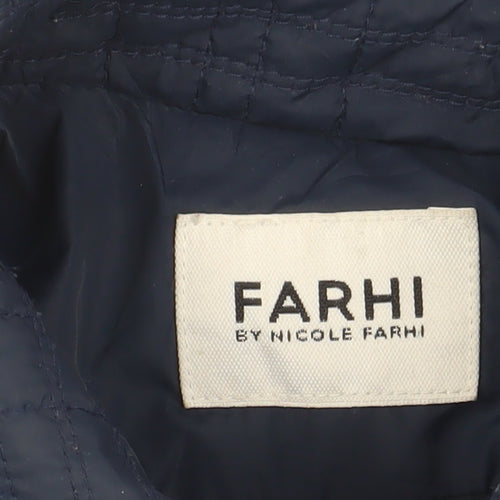 Farhi Women's Blue Quilted Jacket, Size 8, Casual Style