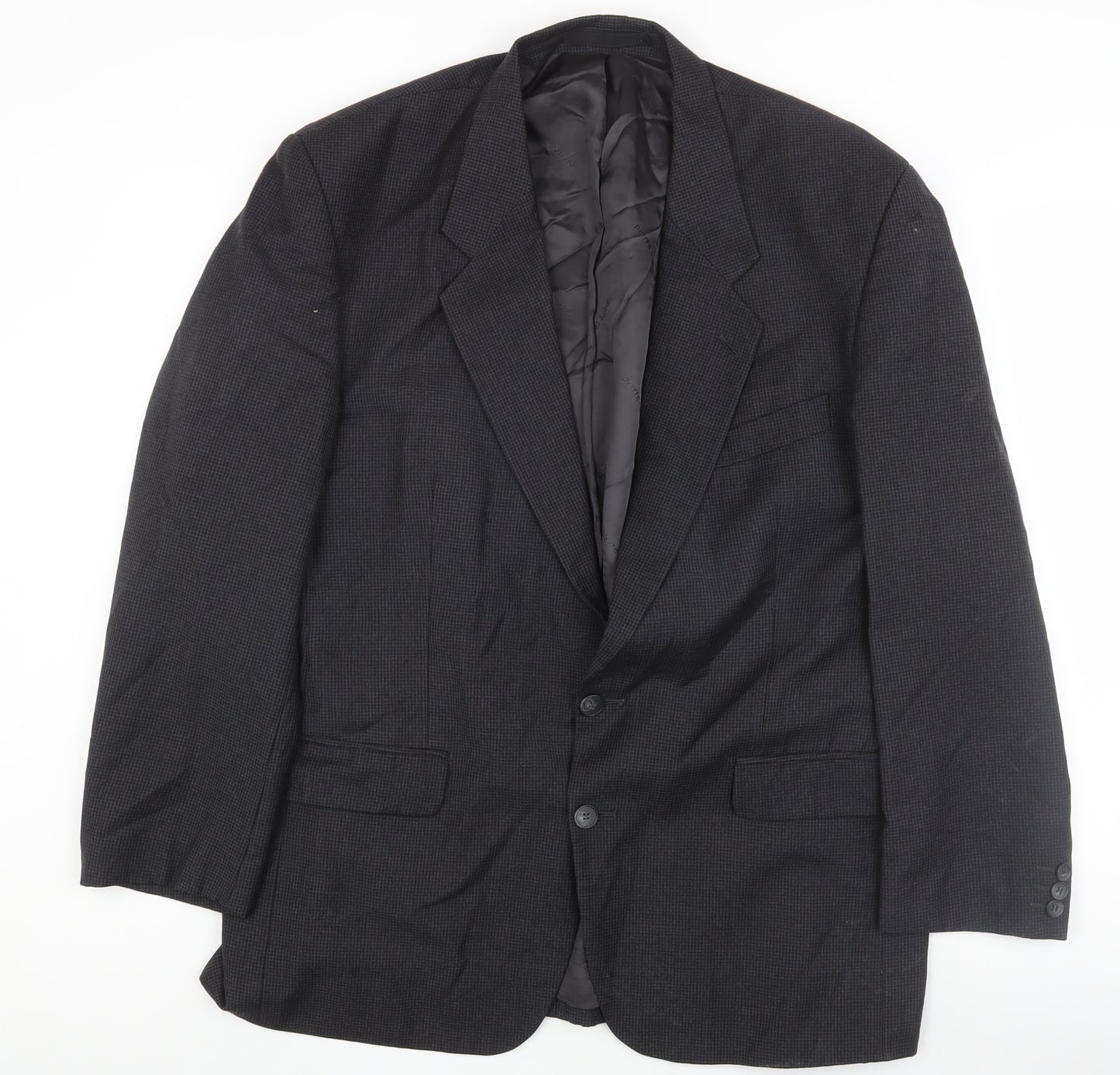 Pierre Cardin Men's Black Check Blazer 44 Regular