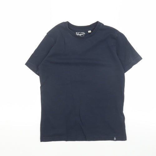 Penguin Boys Blue T-Shirt, Age 7-8, Classic Navy Style