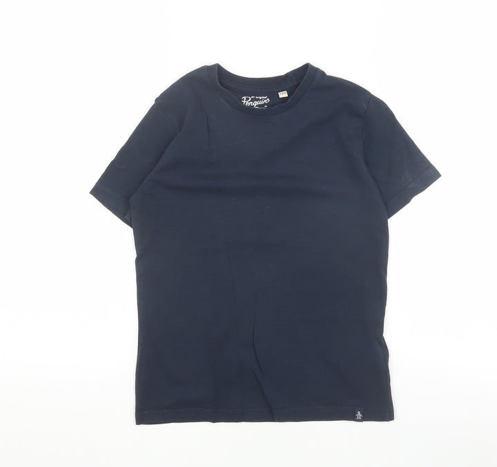 Penguin Boys Blue T-Shirt, Age 7-8, Classic Navy Style