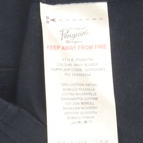Penguin Boys Blue T-Shirt, Age 7-8, Classic Navy Style