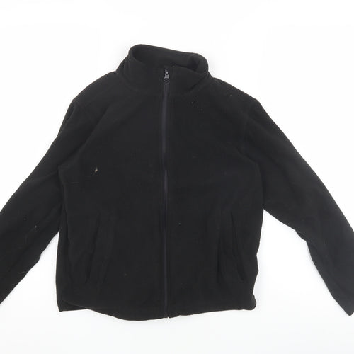 Regatta Boys Black Fleece Zip Jacket, Size 12 Years