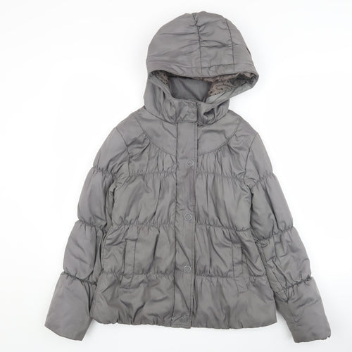 Marks and Spencer Girls Grey Puffer Jacket 11-12 Years
