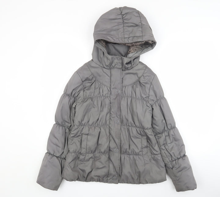 Marks and Spencer Girls Grey Puffer Jacket 11-12 Years
