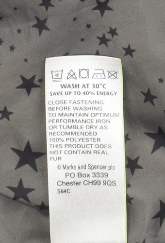 Marks and Spencer Girls Grey Puffer Jacket 11-12 Years