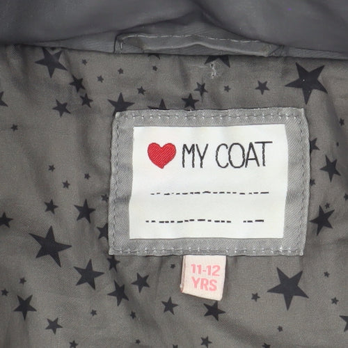 Marks and Spencer Girls Grey Puffer Jacket 11-12 Years