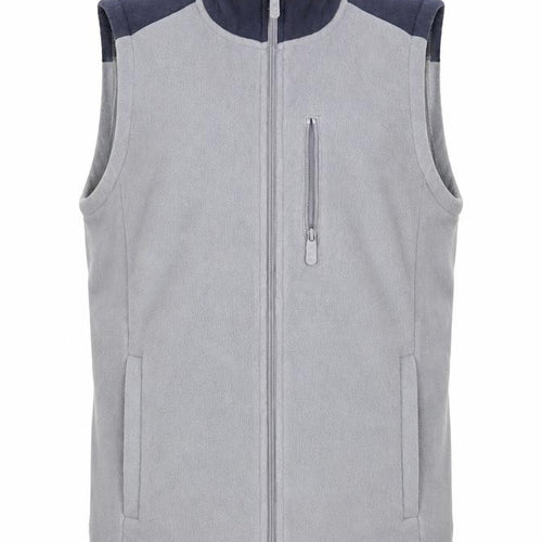 Cotton Traders Men's Grey M Full Zip Fleece Waistcoat