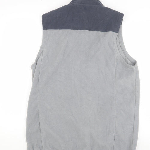 Cotton Traders Men's Grey M Full Zip Fleece Waistcoat