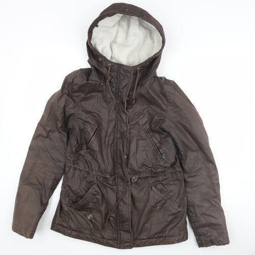 H&M Women's Brown Parka Jacket Size 4
