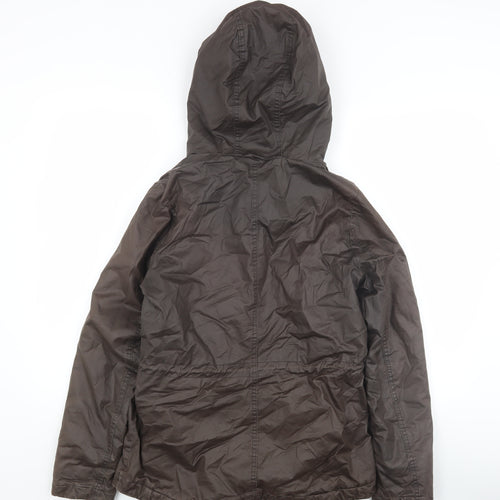 H&M Women's Brown Parka Jacket Size 4