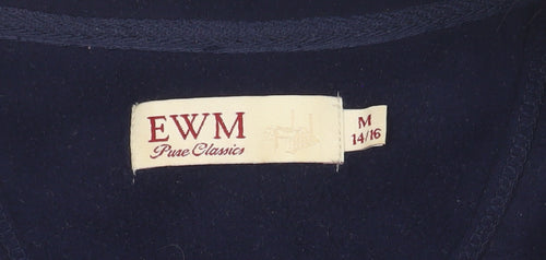 EWM Women's Blue Fleece Waistcoat M Sleeveless Casual