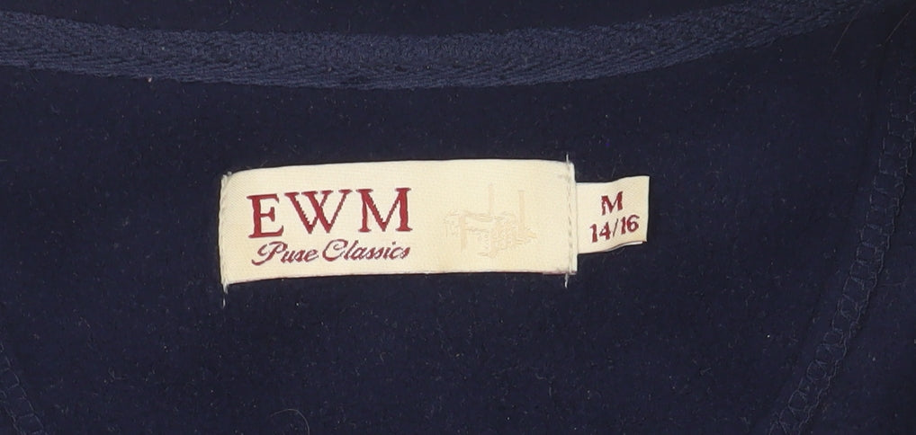 EWM Women's Blue Fleece Waistcoat M Sleeveless Casual