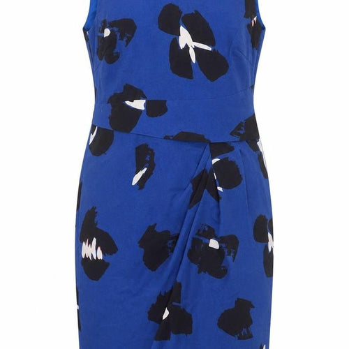 Havren Women's Blue Sheath Dress Size 14 Sleeveless