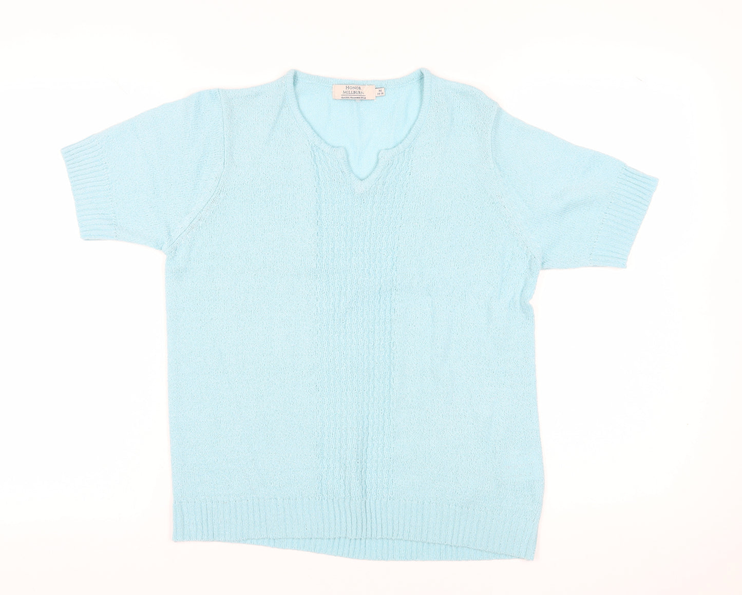 Honor Millburn Women's Blue V-Neck Pullover Jumper M