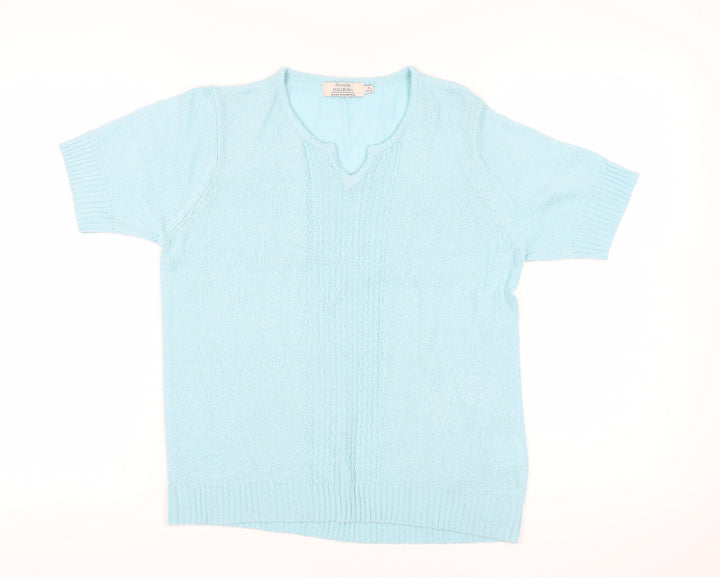 Honor Millburn Women's Blue V-Neck Pullover Jumper M