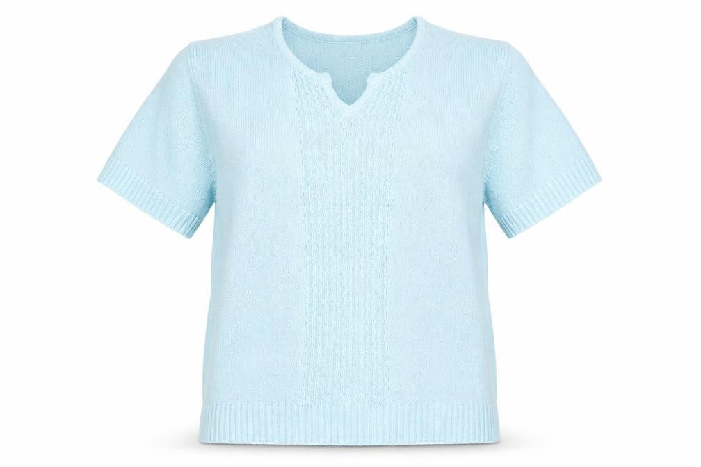 Front view of Honor Millburn Women's Blue V-Neck jumper M
