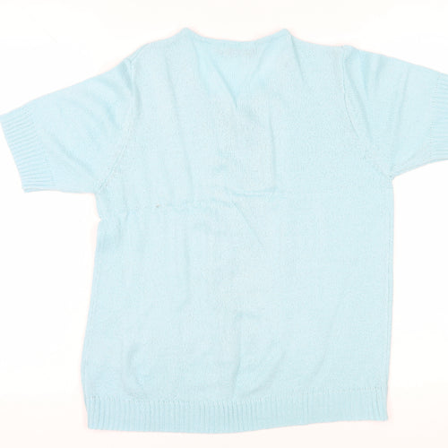 Honor Millburn Women's Blue V-Neck Pullover Jumper M