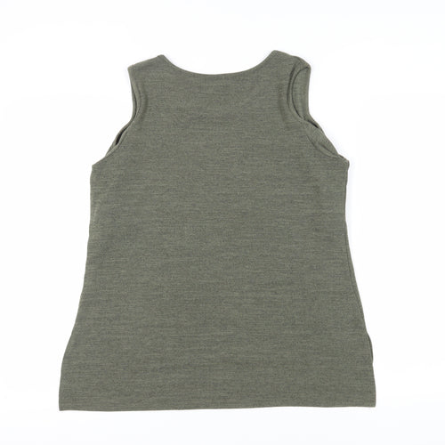 Apricot Women's Green Sleeveless Basic Tank Top
