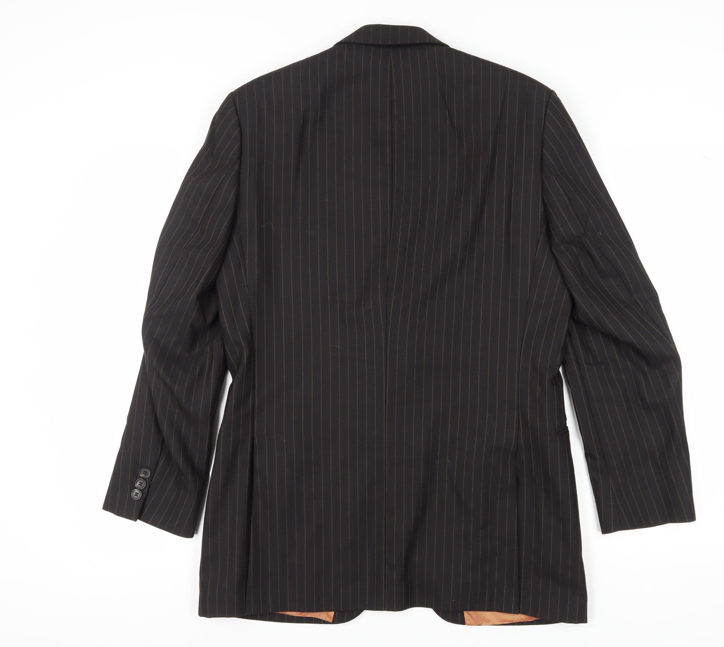 Jeff Banks Men's Brown Striped Suit Jacket, 38 Regular Fit