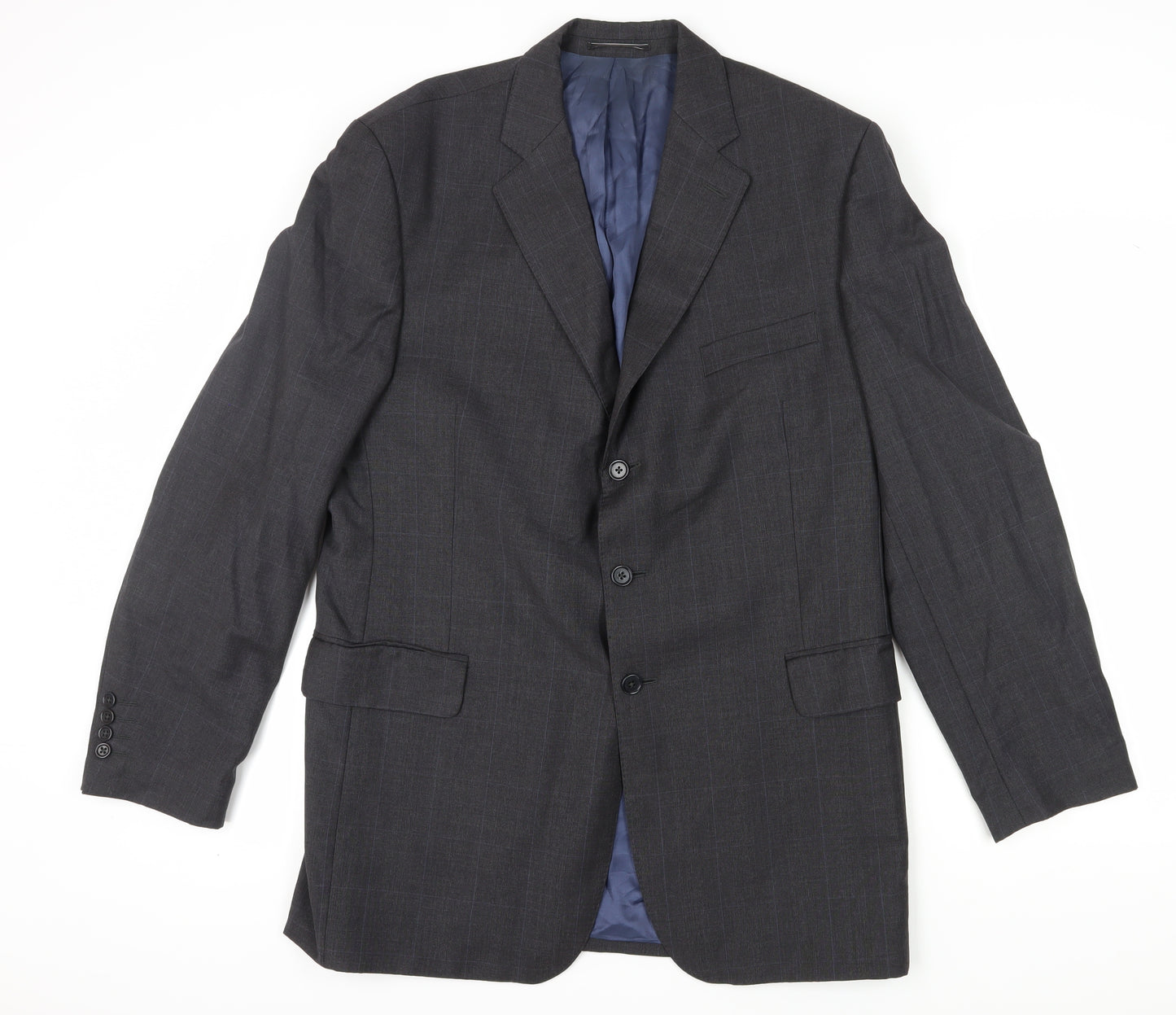 Austin Reed Men's Black Blazer, 46L Regular Fit