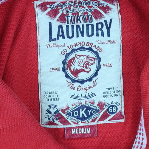 Tokyo Laundry Men’s Red Medium Polo Classic Style