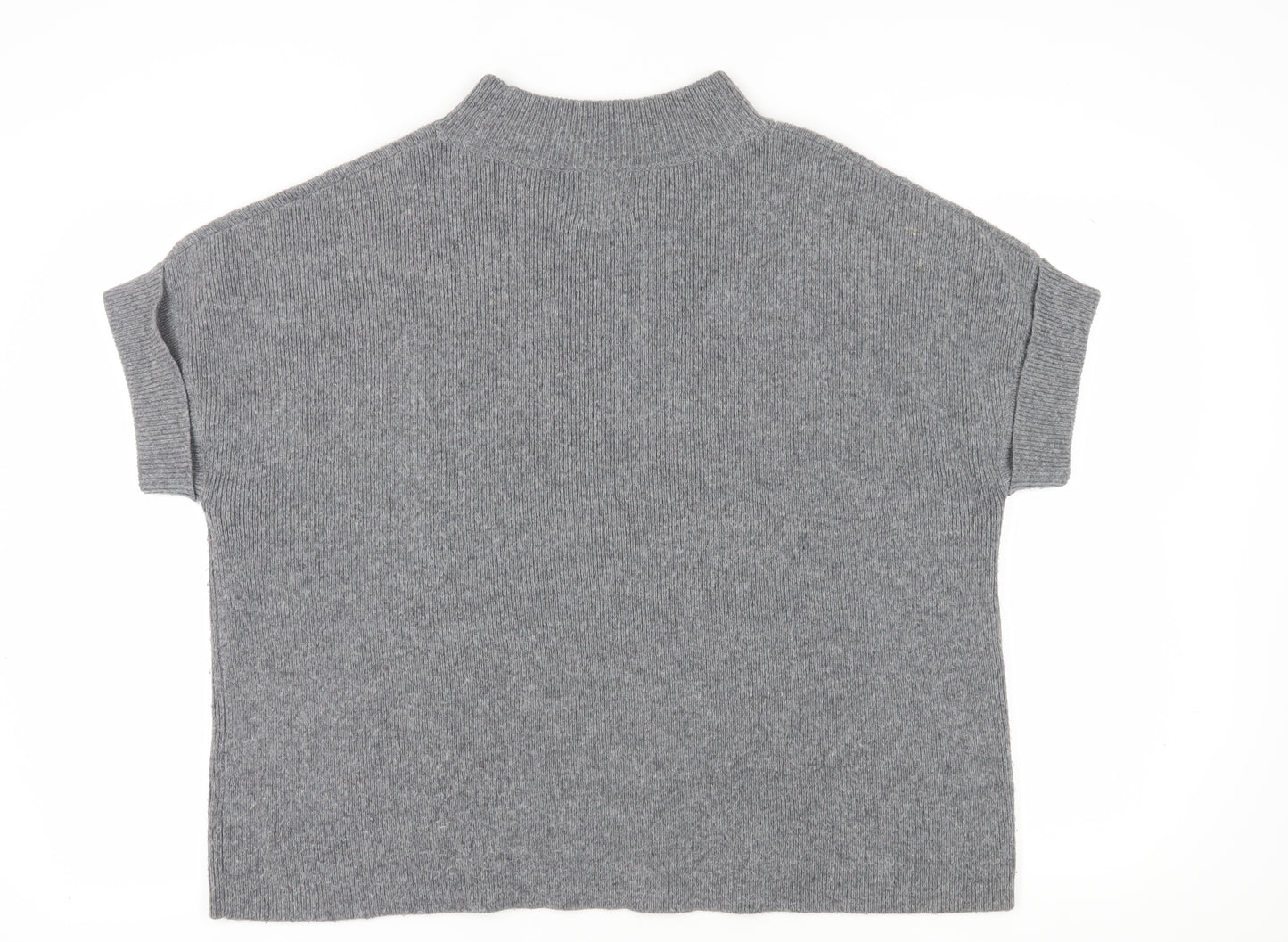 White Stuff Women's Grey Mock Neck Pullover Jumper L