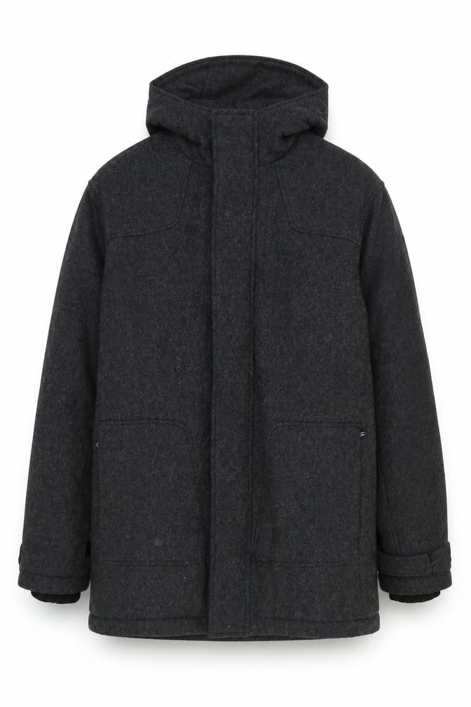 Front view of Ben Sherman Men's Hooded Wool Blend Coat Size Small