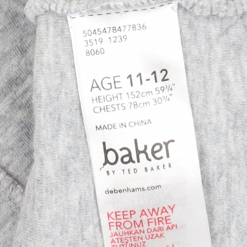 Baker by Ted Baker Boys Grey Full Zip Sweatshirt 11-12Y