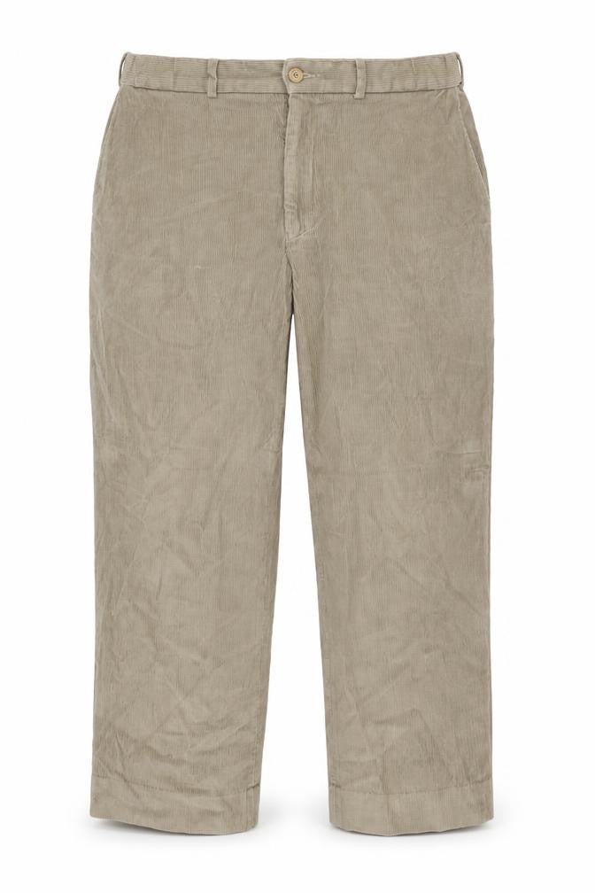 Front view of Marks & Spencer Beige Corduroy Trousers 42