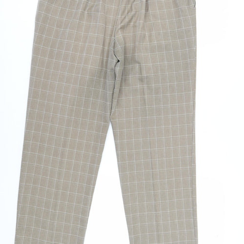 Marks and Spencer Women's Brown Check Dress Pants 18