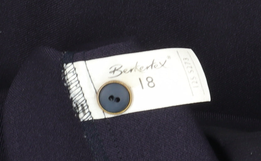 Bertetex Women's Blue Knee Length Pencil Skirt Size 18