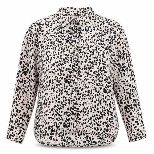 Topshop Women's Black Animal Print Blouse Size 10