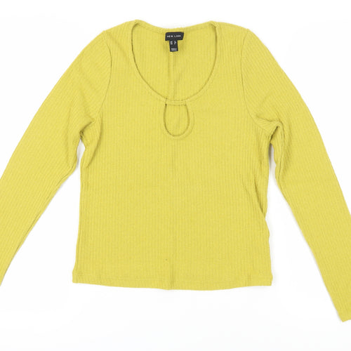 New Look Women's Yellow Pullover Jumper Size 12