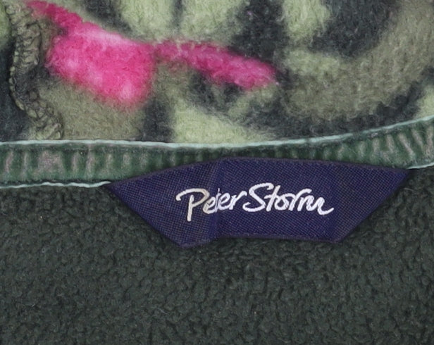 Peter Storm Girls Green Fleece Hoodie, 13 Years, Floral