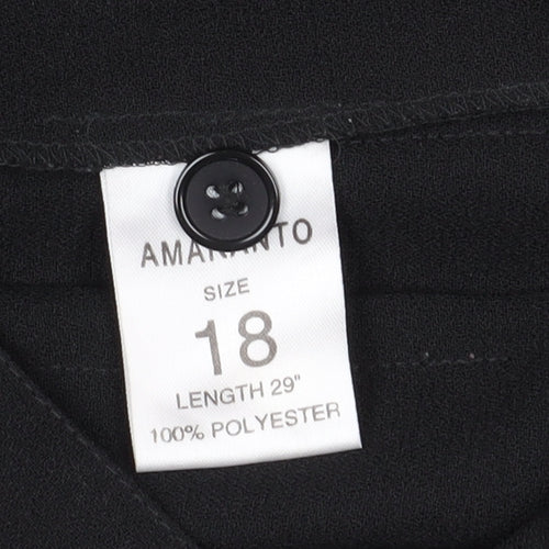 Amaranto Women's Black Pleated Skirt Size 18 Casual