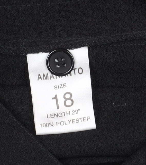 Amaranto Women's Black Pleated Skirt Size 18 Casual