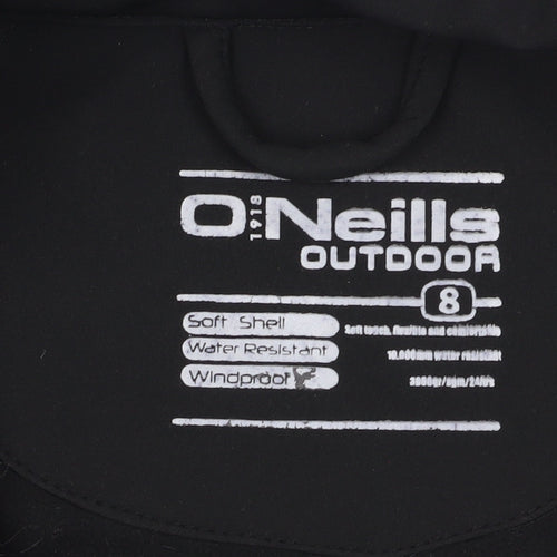 O Neills Women's Black Soft Shell Jacket Size 8