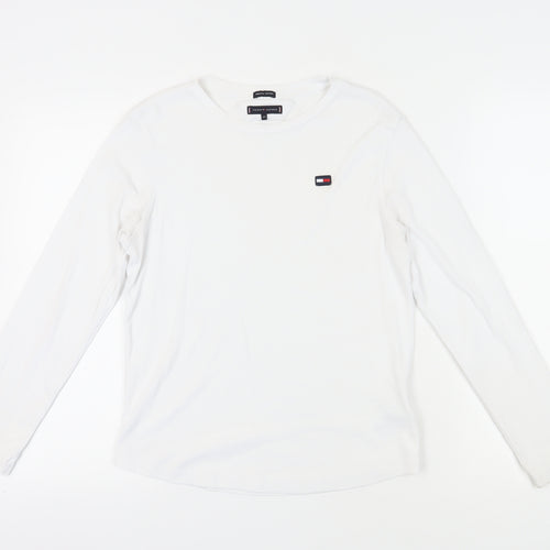 Tommy Hilfiger Unisex Kids White Long Sleeve T-Shirt