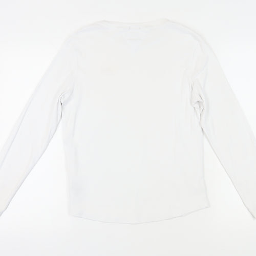 Tommy Hilfiger Unisex Kids White Long Sleeve T-Shirt